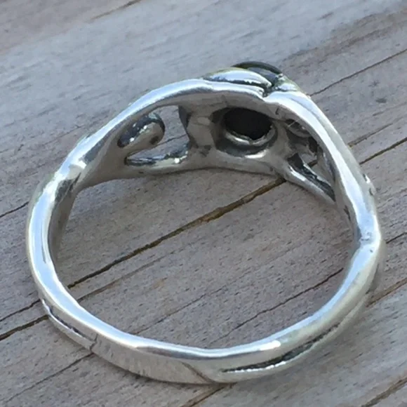 Moon Dancer Night Goddess Ring Sterling Silver w/ genuine Star Diopside USA - Picture 5 of 8